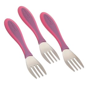 Buy Gerber Graduates BPA Free 3 Pack Graduates Kiddy Cutlery Forks, Colors May Vary by NUK