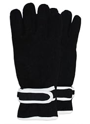 Ear Mitts Black/White Fleece Great Gloves! w/ Thinsulate Insulation
