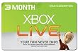Xbox LIVE 3 Month Gold Subscription Card