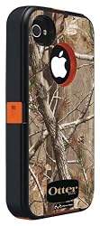 Otterbox Defender Realtree Series Hybrid Case & Holster for iPhone 4 & 4S  - Retail Packaging - Blaze Orange/AP Camo Pattern