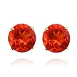 14k Yellow Gold 6mm Fire Opal 4-Prong Stud Earrings