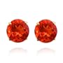 14k Yellow Gold 6mm Fire Opal 4-Prong Stud Earrings