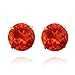 14k Yellow Gold 6mm Fire Opal 4-Prong Stud title=
