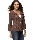DKNY - DKNY Jeans Marled Two-Button Cardigan Sweater