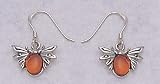Butterfly with Amber Hook Earrings