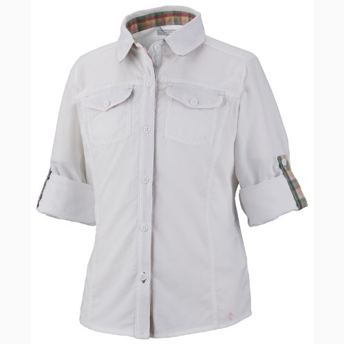 Columbia Girl's Silver Ridge Long Sleeve Shirt blanc (Taille cadre: 122-128) chemise