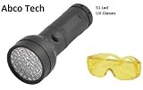 Abco Tech 395 Nm 51 Uv Ultraviolet LED Flashlight **+** Abco Tech UV Protecting Safety Glasses Yellow Color ** COMBO**