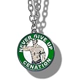 WWE John Cena "Cenation" Never Give Up Circle Pendant (Metal Chain)