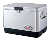 Coleman(コールマン) 54QT スチールベルトクーラー シルバー 6155B707Gの画像