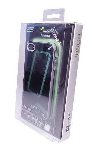Aprolink Fusion iPhone 4 (For AT&T ONLY) Transparent Dual Shell w/ Dual Injection Technology Glow In The Dark Luminous Gray Casing