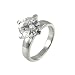 Sterling Silver Wedding Band with Large Round Center - 7
