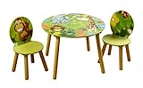 4Gr8 Kidz Jungle Series Kids Wooden Round Table and Chairs set