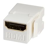 HDMI Keystone Coupler, Snap-in for Wallplate, White