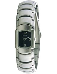 Lorus Ladies Watch Link Bracelet Black Dial REG57BX-9