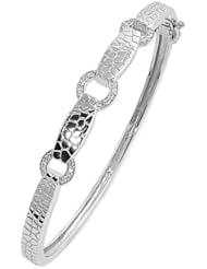 Sterling Silver Clear CZ Bangle Bracelet Dimension 60mm(2.4")