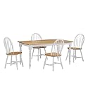 Farmhouse 5-pc. Dining Set - White/ Natural