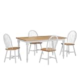 Farmhouse 5-pc. Dining Set - White/ Natural