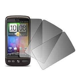 3 Pack of Premium Crystal Clear Screen Protectors for HTC Desire [Accessory Export Brand Packaging]