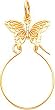 10K Yellow Gold Filigree Butterfly Charm Holder