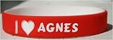 I Love Agnes Custom Wristband