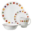 Corelle Livingware 16-Piece Dinnerware Set, Service for 4, Hot Dots