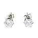CAETLE® Women's Fine Silver Zicron Stud Earring With Diamond Mounted
