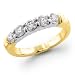 14K Yellow Gold 1.00 ctw. Five - Stone Diamond Wedding / Anniversary Band (G-H;SI1-2)