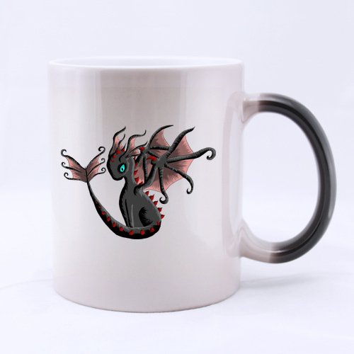 Train Your Dragon Toothless Night Fury Custom Design Water Coffee Mug Novel Gift Morphing Ceramic Cup 11 OZ Office Two Sides