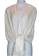 70% Pashmina 30% Silk Paisley Self-Design Shawl / Wrap / Stole - Ivory