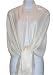 70% Pashmina 30% Silk Paisley Self-Design Shawl / Wrap / Stole - Ivory