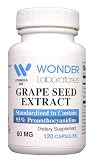 Grape Seed Extract, 20 Times Stronger Than Vitamin C, 50 Times Vitamin E and Water-soluble - 120 Cap...