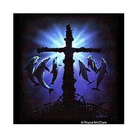 Christian T-shirt Dolphins and Cross The Gathering