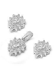 Sterling Silver Sets With Cubic Zirconia