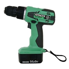 Factory-Reconditioned Hitachi DS14DVF2R 14.4V Cordless Drill Kit w/Flashlight