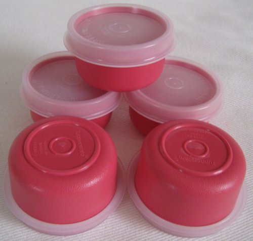 Tupperware Smidget Container 1oz Set of 5 Pink