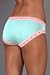 Silk Knit Brief - blue with pink lace