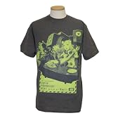 EXIT TUNES イラストレーター獅子猿　SUPER PRODUCERS BEAT Ｔシャツ　チャコールグレー：Ｍサイズ