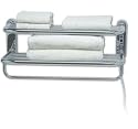 Warmrails Towel Shelf Wall Mounted Towel Warmer and Drying Shelf, Satin Nickel
