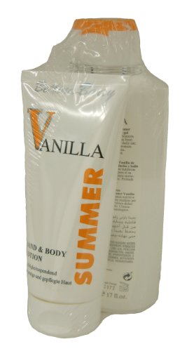 Bettina Barty Summer Vanilla Onpack Duschgel 500ml mit Bodylotion 150ml, 650 ml