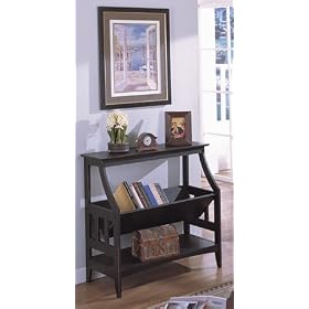 Antique Finish Bookshelf/ Magazine Table