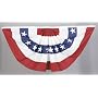 3'X6' Pleated Full Fan Flag w/Stars(bunting)