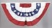 Valley Forge 3-Foot x 6-Foot Pleated Full Fan Flag With Stars Bunting