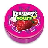 Ice Breakers Sours (Mixed Berry, Strawberry & Cherry), 1.5-Ounce Tins (Pack of 8)