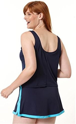 Swim 365 Women's Plus Size Swimsuit, 2-Piece Skirtini