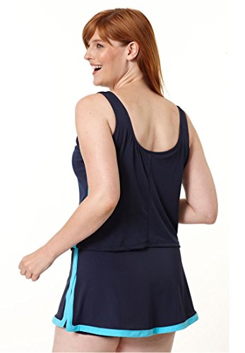 Swim 365 Women's Plus Size Swimsuit, 2-Piece Skirtini