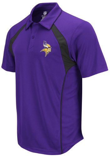 NFL Men's Minnesota Vikings End Zone Trainer Polo (Purple, Medium)