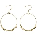 Gold-Over-Silver Gemstone Hoop Earring