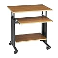 Adjustable 28" Computer Workstation - Oak/Black