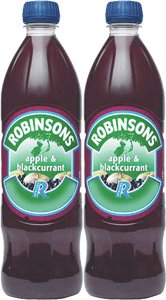 Robinson's Apple & Blackcurrant, 1-Liter Bottle 2 Pack