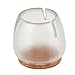 BQLZR Round 26-30mm Transparent Silicon Gel Chair Leg Caps Feet Pads Furniture Table Covers Wood Floor Protectors Pack Of 8
